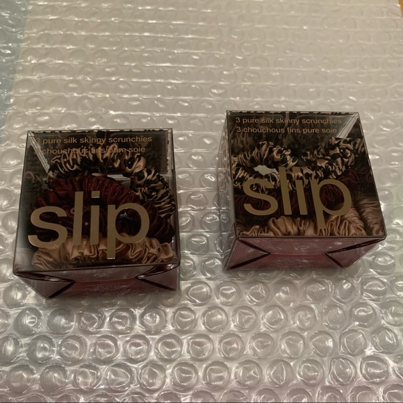 2 x slip silk skinny scrunchies - Picture 4 of 4